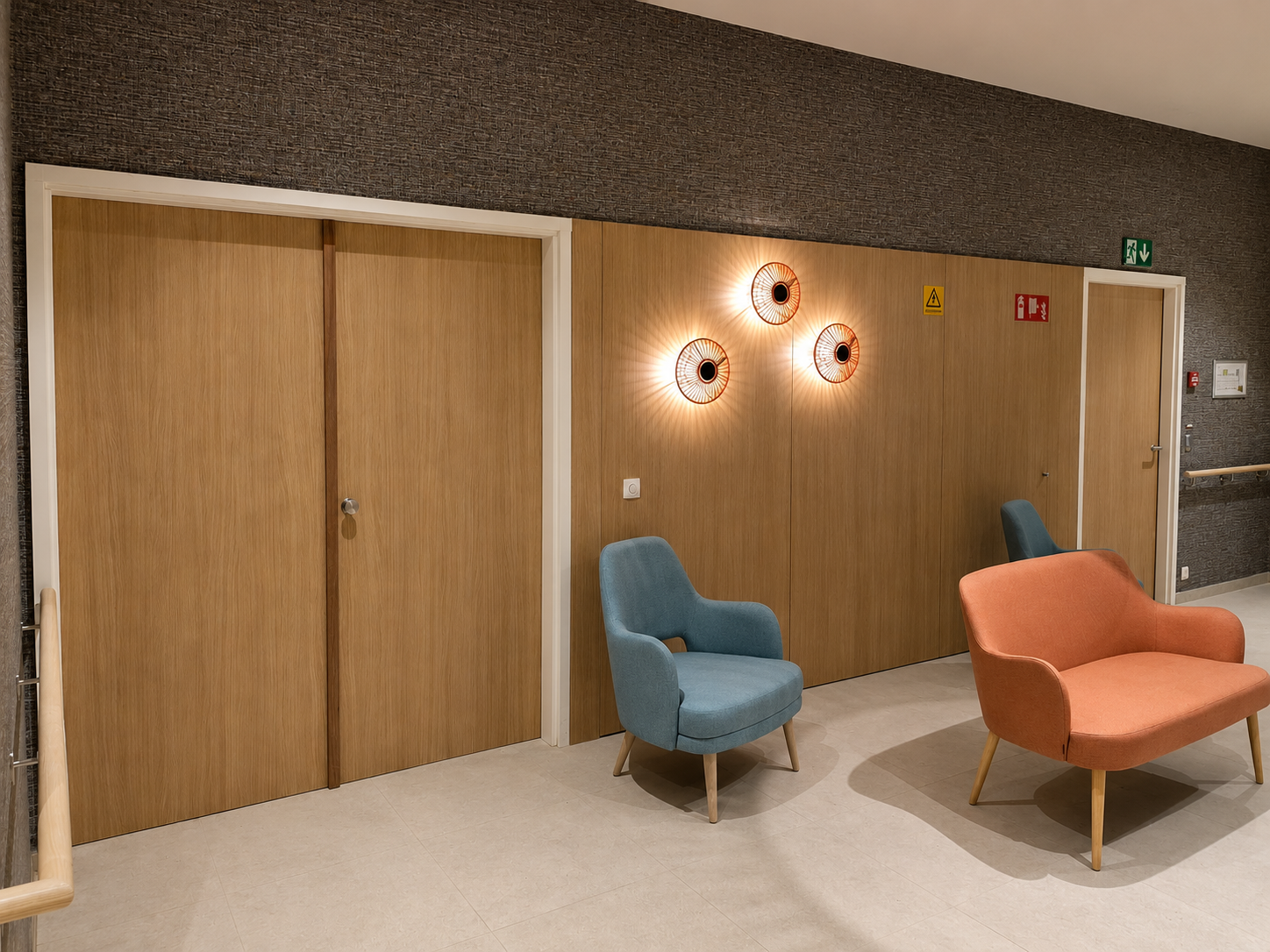 Oak doors and wall linings
